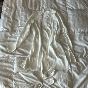 Ivory cardigan with waist tie size small